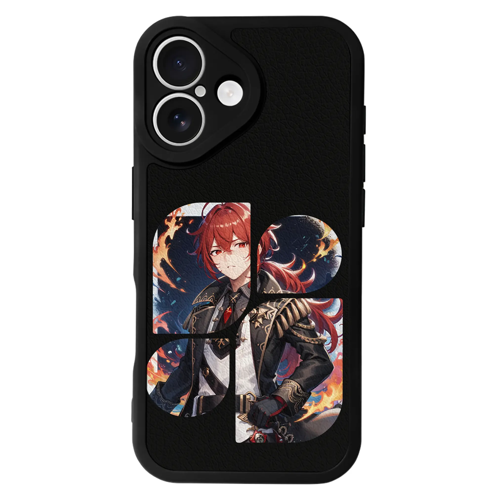 原 神 グッズ ディルック - IPhone 16シリーズ対応 ・ シリコンスマホケース ・ レザー調 ・ 高精度フィット ・ 耐衝撃 ・ ワイヤレス充電対応 ・ 精密カット